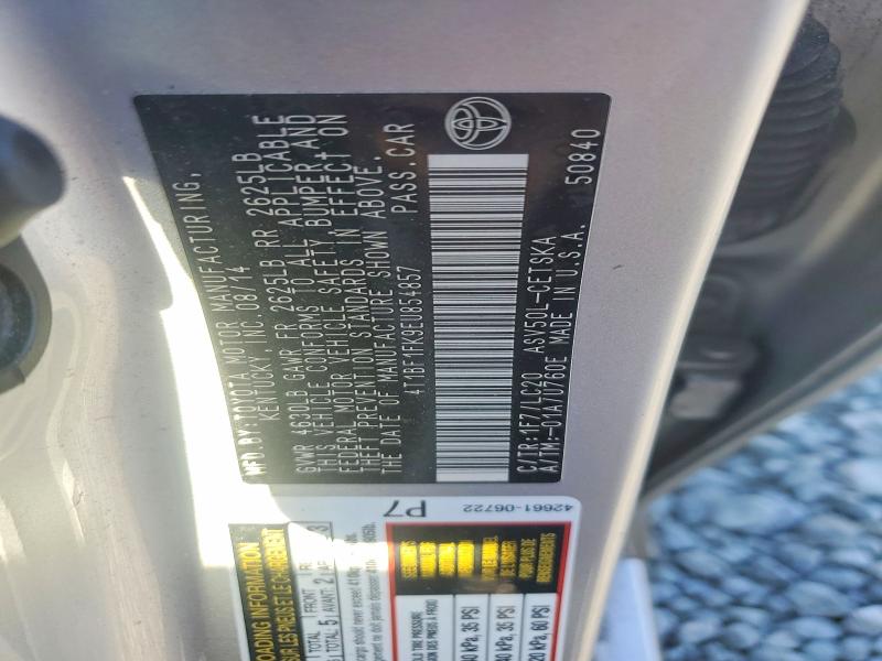 Aukcja sprzedaży 2014 Toyota Camry, vin: 4T1BF1FK9EU854857, numer aukcji: 51426236