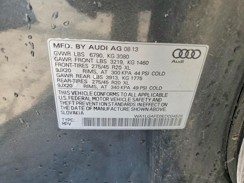 Продаж на аукціоні авто 2014 Audi Q7, vin: WA1LGAFE0ED004528, номер лоту: 47792506
