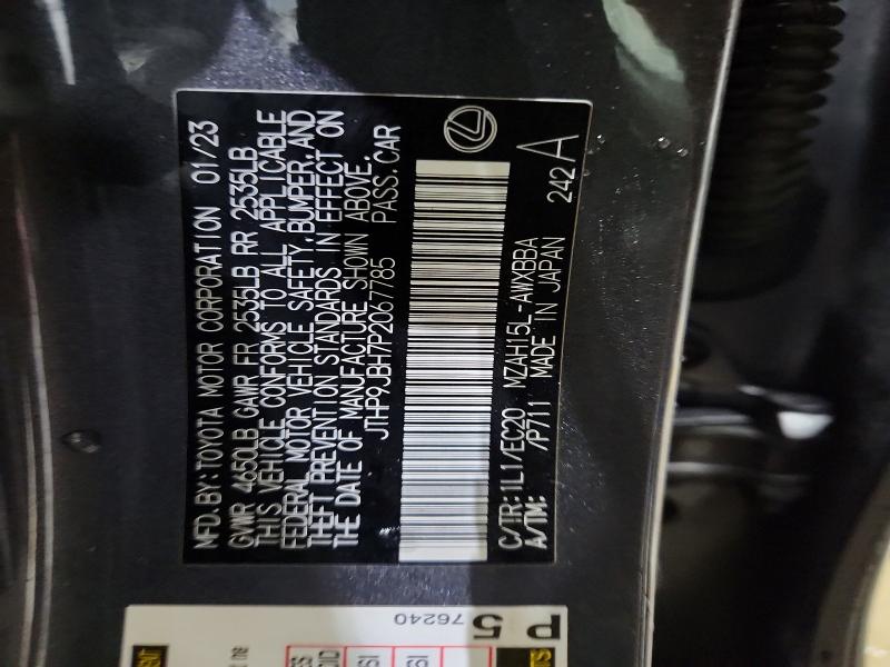 Aukcja sprzedaży 2023 Lexus Ux 250h, vin: JTHP9JBH7P2067785, numer aukcji: 47941636