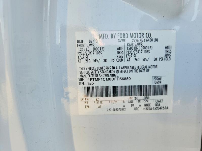2013 Ford F150 მანქანა იყიდება აუქციონზე, vin: 1FTMF1CM6DFD56850, აუქციონის ნომერი: 50182626