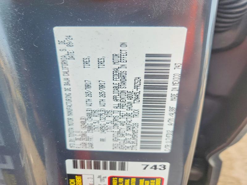 50118656 :رقم المزاد ، 3TMLB5JN5RM057528 vin ، 2024 Toyota Tacoma مزاد بيع