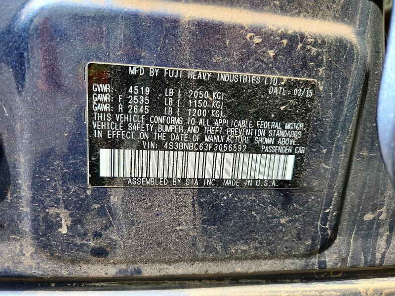 Aukcja sprzedaży 2015 Subaru Legacy, vin: 4S3BNBC63F3056592, numer aukcji: 51076466