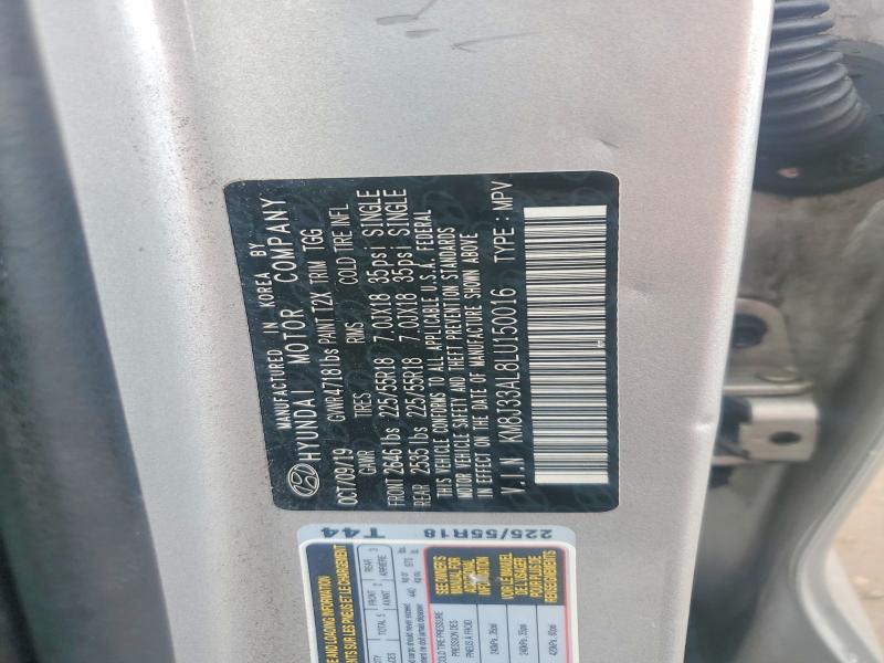Aukcja sprzedaży 2020 Hyundai Tucson, vin: KM8J33AL8LU150016, numer aukcji: 49948446