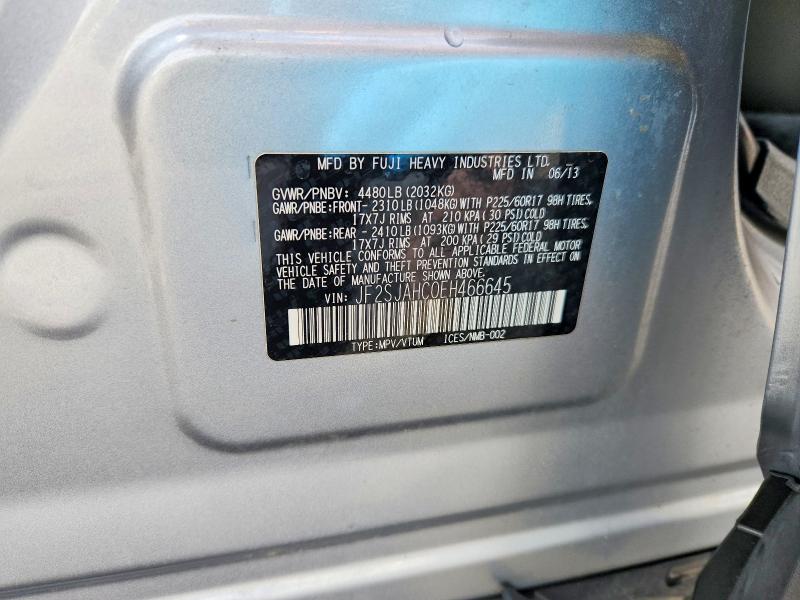 50346046 :رقم المزاد ، JF2SJAHC0EH466645 vin ، 2014 Subaru Forester مزاد بيع