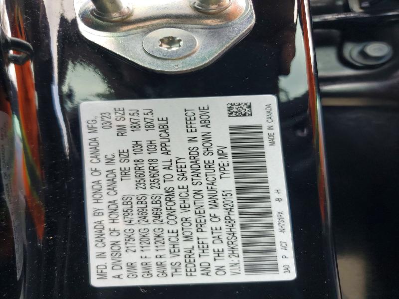 50819796 :رقم المزاد ، 2HKRS4H48PH420151 vin ، 2023 Honda Cr-v مزاد بيع