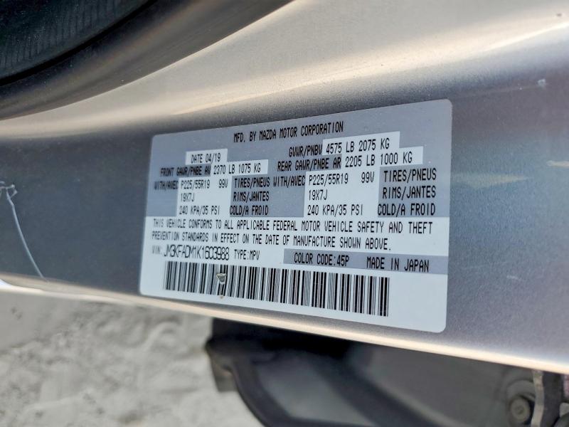 50675546 :رقم المزاد ، JM3KFADM1K1603988 vin ، 2019 Mazda Cx-5 مزاد بيع