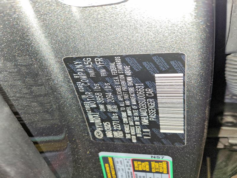 50715226 :رقم المزاد ، KMHLM4DG9SU006631 vin ، 2025 Hyundai Elantra مزاد بيع