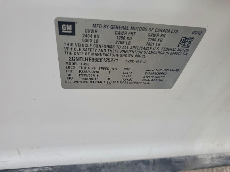 2014 Chevrolet Equinox მანქანა იყიდება აუქციონზე, vin: 2GNFLHE36E6125271, აუქციონის ნომერი: 50803626