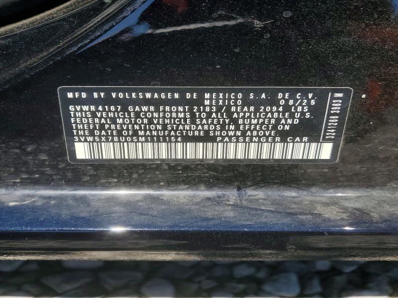 Продажа на аукционе авто 2025 Volkswagen Jetta, vin: 3VW5X7BU0SM111154, номер лота: 50018356