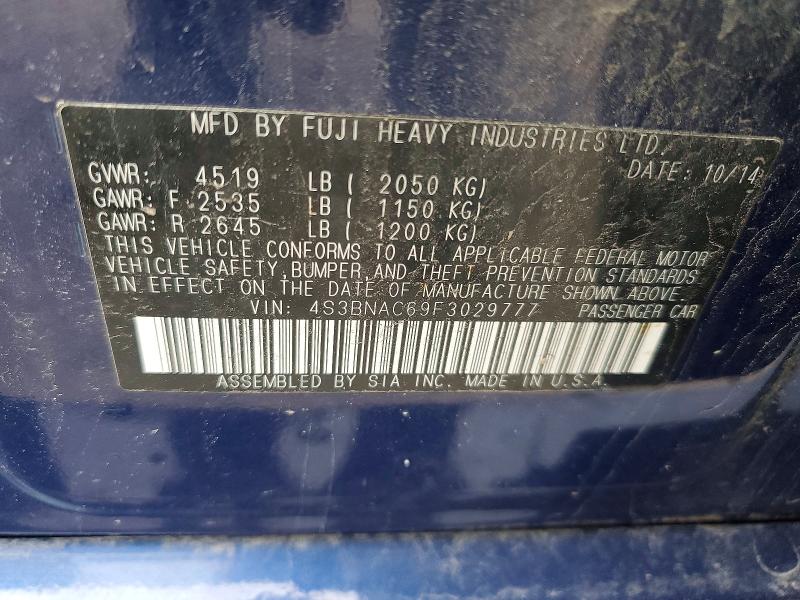 Aukcja sprzedaży 2015 Subaru Legacy, vin: 4S3BNAC69F3029777, numer aukcji: 49563676