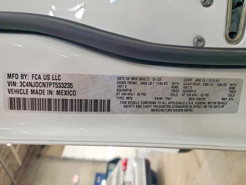 Продажа на аукционе авто 2023 Jeep Compass, vin: 3C4NJDCN7PT533235, номер лота: 51596416