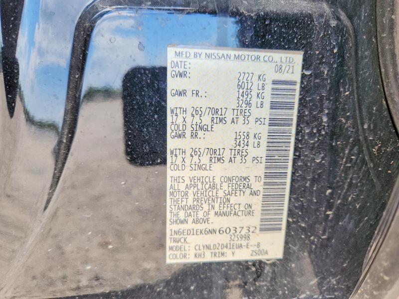 Продаж на аукціоні авто 2022 Nissan Frontier, vin: 1N6ED1EK6NN603732, номер лоту: 50504076