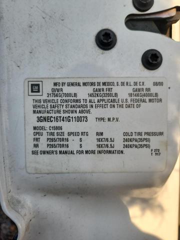 2001 Chevrolet Suburban მანქანა იყიდება აუქციონზე, vin: 3GNEC16T41G110073, აუქციონის ნომერი: 49446946