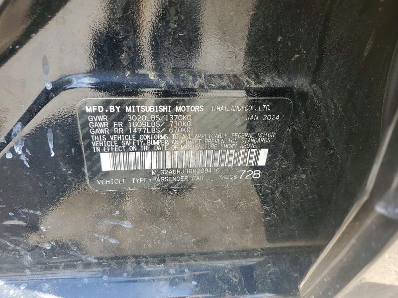 Продаж на аукціоні авто 2024 Mitsubishi Mirage, vin: ML32AUHJ3RH009416, номер лоту: 51076206