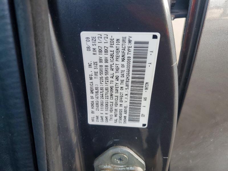 49992036 :رقم المزاد ، 5J8TB2H24AA000069 vin ، 2010 Acura Rdx مزاد بيع