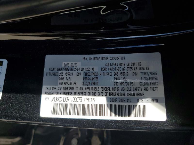 Auction sale of the 2024 Mazda Cx-90, vin: JM3KKCHD0R1105079, lot number: 49532966