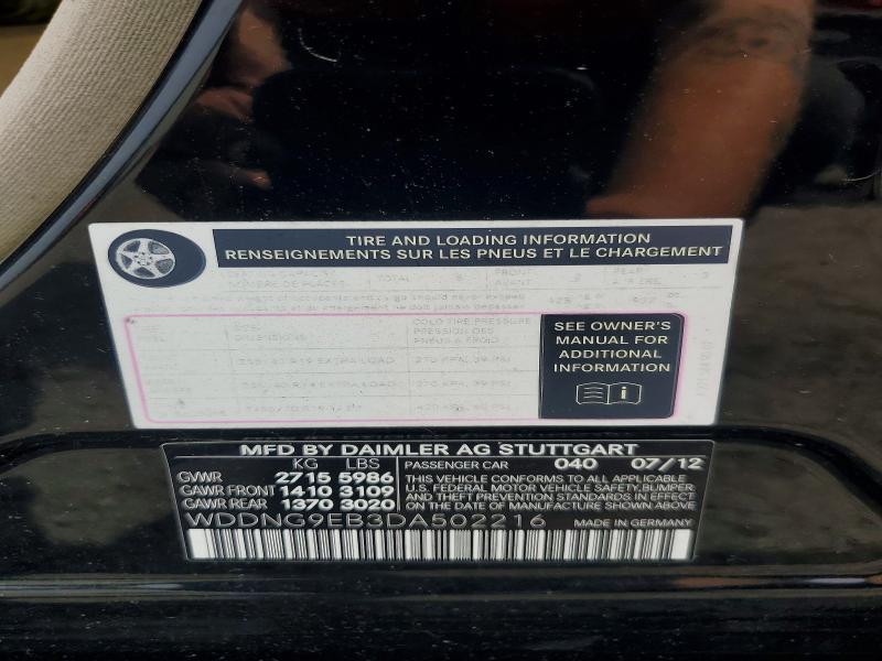 49769626 :رقم المزاد ، WDDNG9EB3DA502216 vin ، 2013 Mercedes-benz S مزاد بيع