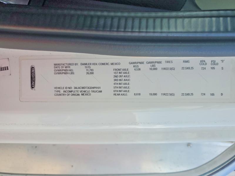 Продаж на аукціоні авто 2016 Freigliner M2, vin: 3ALACWDT3GDHP9101, номер лоту: 51674876