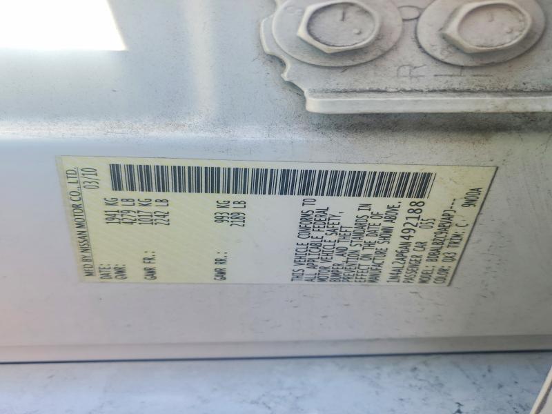 Aukcja sprzedaży 2010 Nissan Altima, vin: 1N4AL2AP6AN492188, numer aukcji: 50191396