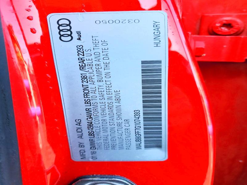 Продажа на аукционе авто 2016 Audi A3, vin: WAUB8GFF7G1074393, номер лота: 50387006