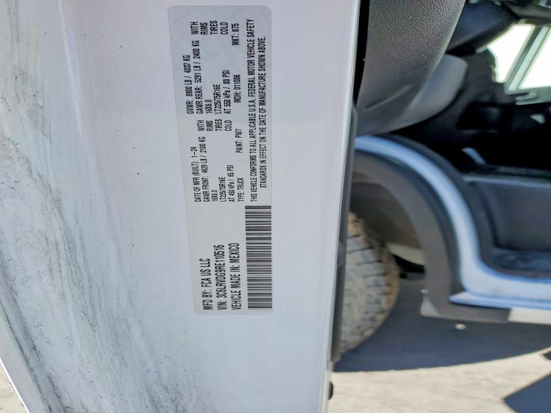2024 Ram Promaster 2500 მანქანა იყიდება აუქციონზე, vin: 3C6LRVDG9RE110516, აუქციონის ნომერი: 49614336