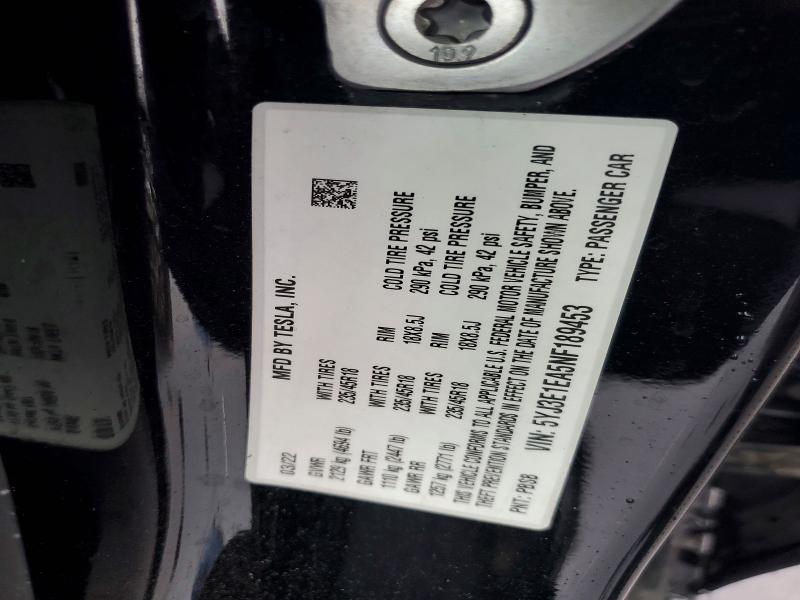 Продаж на аукціоні авто 2022 Tesla Model 3, vin: 5YJ3E1EA5NF189453, номер лоту: 48945456