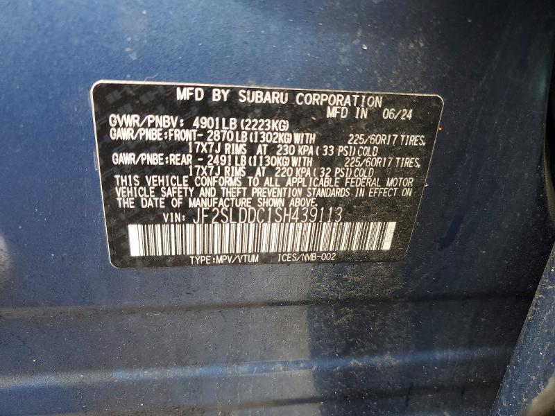 Продажа на аукционе авто 2025 Subaru Forester, vin: JF2SLDDC1SH439113, номер лота: 48246576