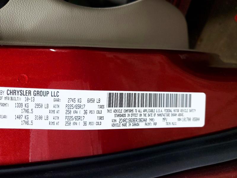 Продаж на аукціоні авто 2014 Chrysler Town & Country, vin: 2C4RC1BG9ER196340, номер лоту: 51551376