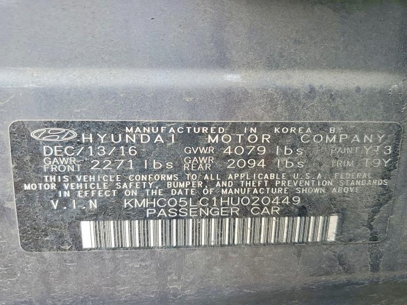 Aukcja sprzedaży 2017 Hyundai Ioniq, vin: KMHC05LC1HU020449, numer aukcji: 50107826