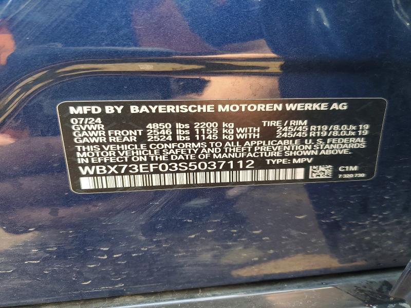 Aukcja sprzedaży 2025 Bmw X1, vin: WBX73EF03S5037112, numer aukcji: 46935406