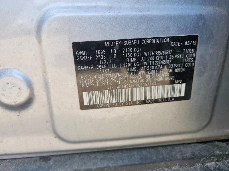 Продажа на аукционе авто 2019 Subaru Outback, vin: 4S4BSAFC8K3357143, номер лота: 50675976