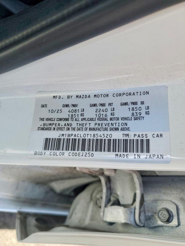 Продажа на аукционе авто 2026 Mazda 3, vin: JM1BPACL0T1854520, номер лота: 51887716