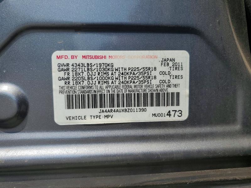 Aukcja sprzedaży 2011 Mitsubishi Outlander Sport, vin: JA4AR4AUXBZ011390, numer aukcji: 51258326