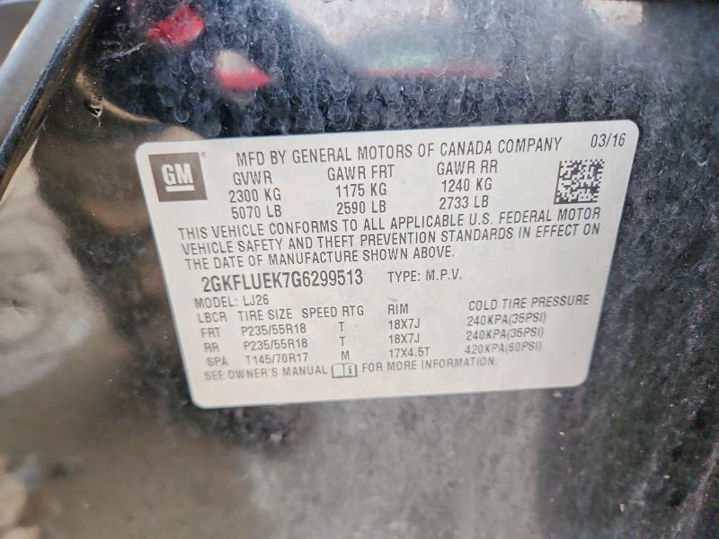 Продаж на аукціоні авто 2016 Gmc Terrain, vin: 2GKFLUEK7G6299513, номер лоту: 48815176