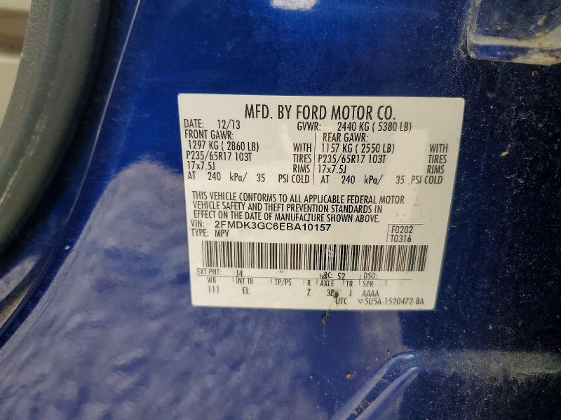 Продаж на аукціоні авто 2014 Ford Edge, vin: 2FMDK3GC6EBA10157, номер лоту: 51355406