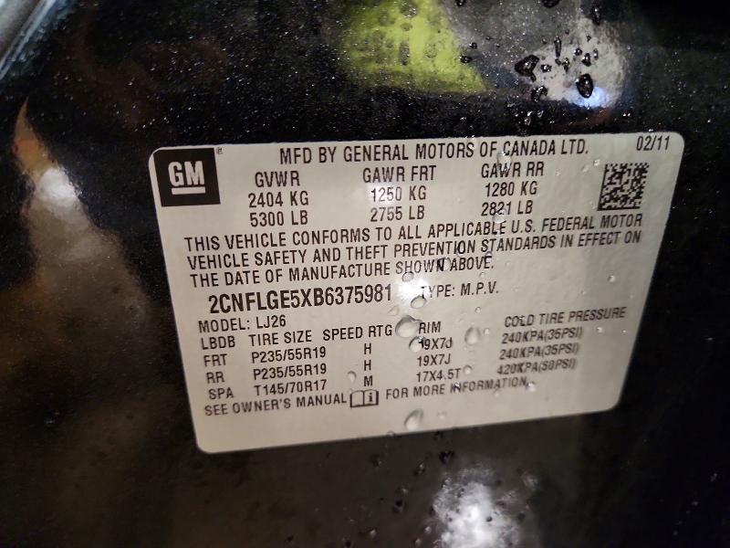 Aukcja sprzedaży 2011 Chevrolet Equinox, vin: 2CNFLGE5XB6375981, numer aukcji: 51508296