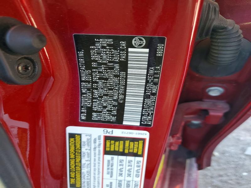 2015 Toyota Camry მანქანა იყიდება აუქციონზე, vin: 4T1BF1FK4FU937209, აუქციონის ნომერი: 50828696