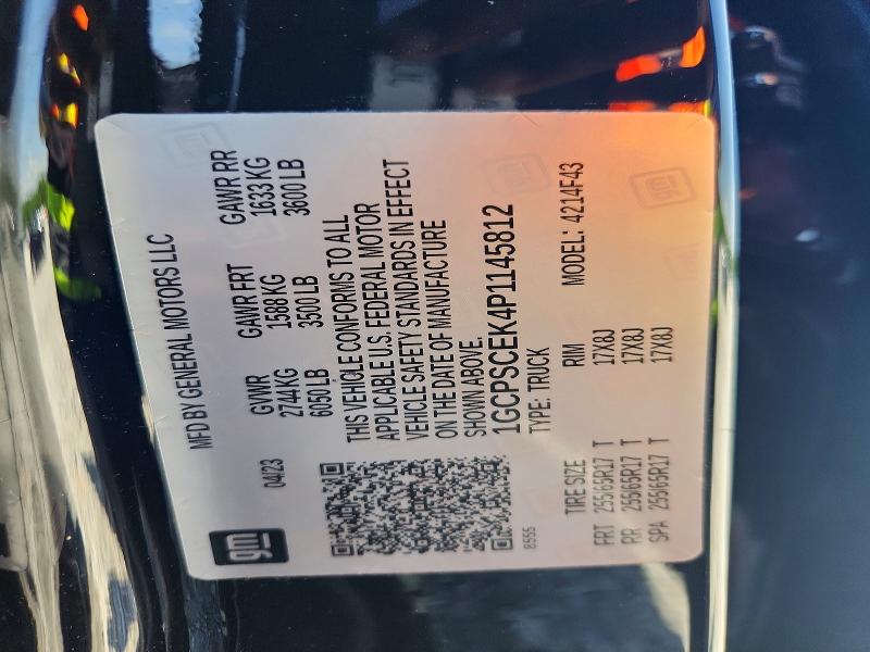 Aukcja sprzedaży 2023 Chevrolet Colorado, vin: 1GCPSCEK4P1145812, numer aukcji: 51771236