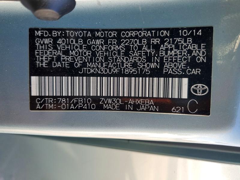 Продаж на аукціоні авто 2015 Toyota Prius, vin: JTDKN3DU9F1895175, номер лоту: 49924936