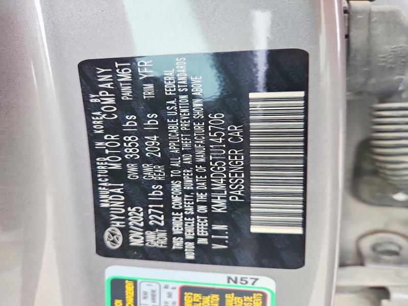 51088006 :رقم المزاد ، KMHLM4DG5TU145706 vin ، 2026 Hyundai Elantra مزاد بيع