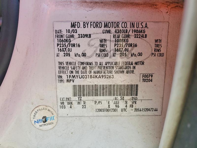 Aukcja sprzedaży 2004 Ford Escape, vin: 1FMYU03184KA95263, numer aukcji: 51332836