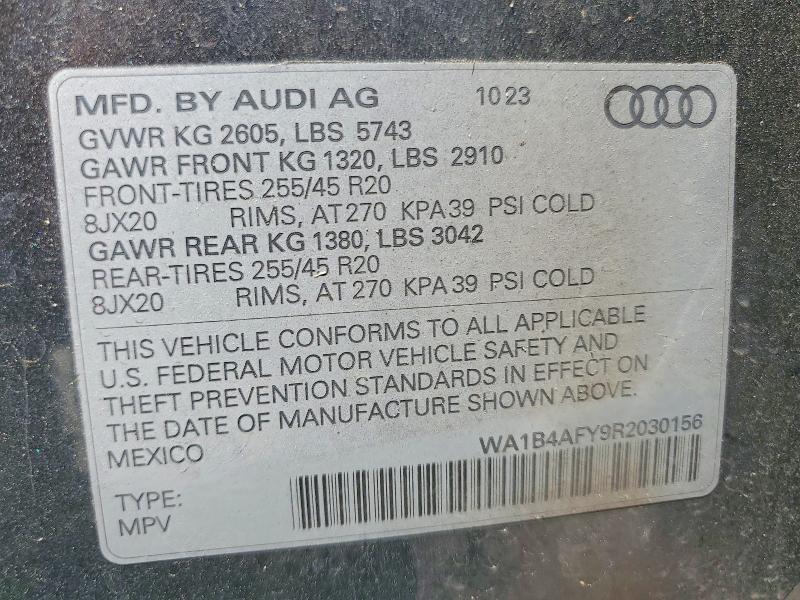 Продаж на аукціоні авто 2024 Audi Sq5, vin: WA1B4AFY9R2030156, номер лоту: 47339876