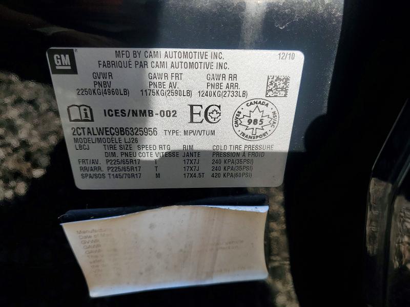 50129026 :رقم المزاد ، 2CTALWEC9B6325956 vin ، 2011 Gmc Terrain مزاد بيع