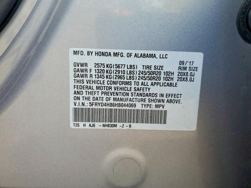 52069716 :رقم المزاد ، 5FRYD4H86HB044069 vin ، 2017 Acura Mdx مزاد بيع