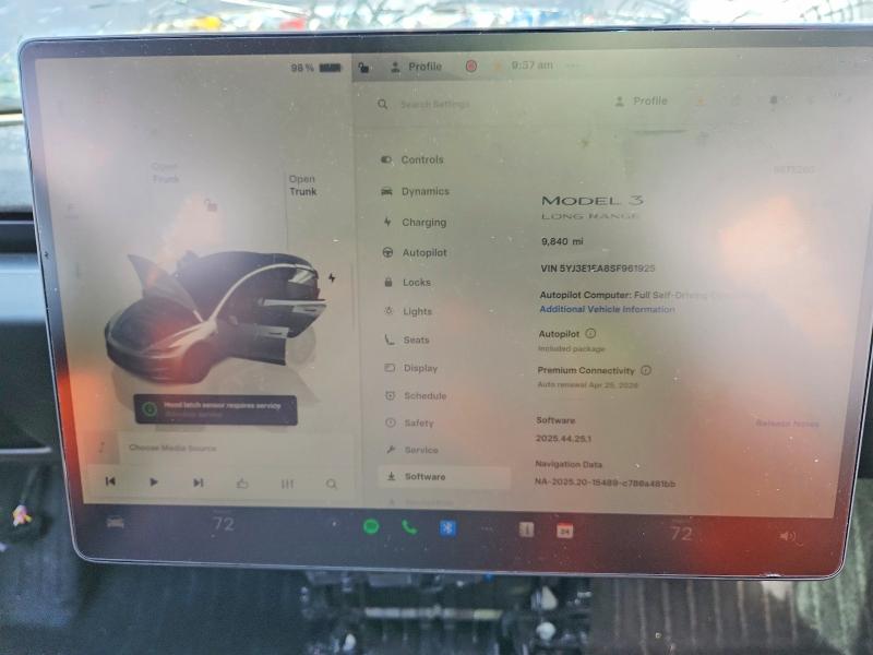 51328406 :رقم المزاد ، 5YJ3E1EA8SF961925 vin ، 2025 Tesla Model 3 مزاد بيع