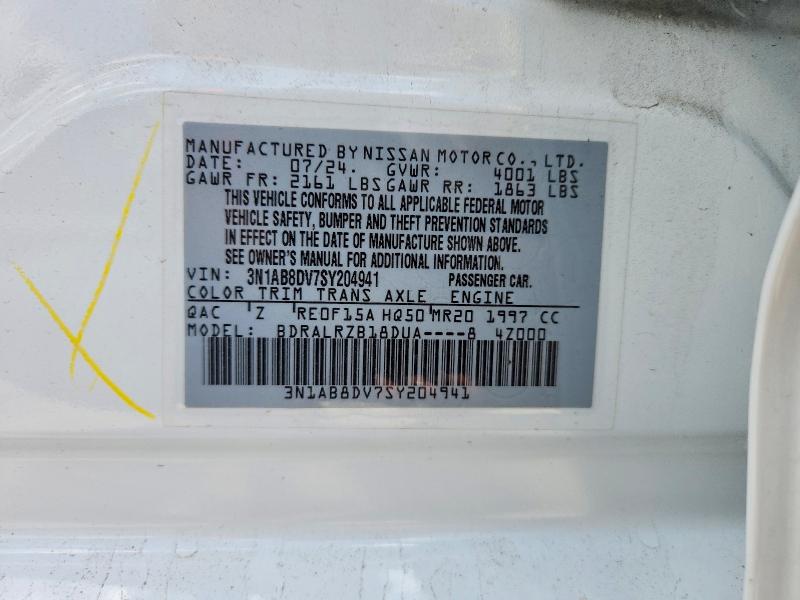 Aukcja sprzedaży 2025 Nissan Sentra, vin: 3N1AB8DV7SY204941, numer aukcji: 50635976