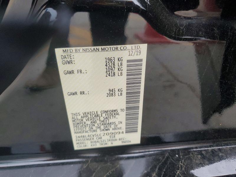 Продажа на аукционе авто 2020 Nissan Altima, vin: 1N4BL4CV5LC209094, номер лота: 51347506