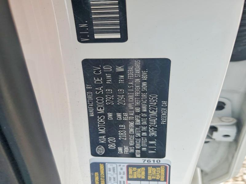 Aukcja sprzedaży 2021 Kia Forte, vin: 3KPF24AD1ME274950, numer aukcji: 51029866