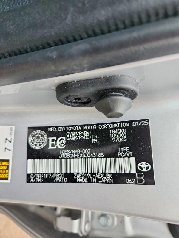 Aukcja sprzedaży 2025 Toyota Corrola, vin: JTDBCMFEXSJ043185, numer aukcji: 48011996