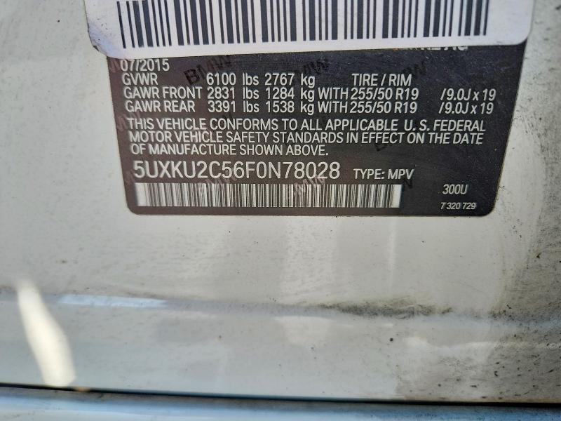 Продажа на аукционе авто 2015 Bmw X6, vin: 5UXKU2C56F0N78028, номер лота: 50265156